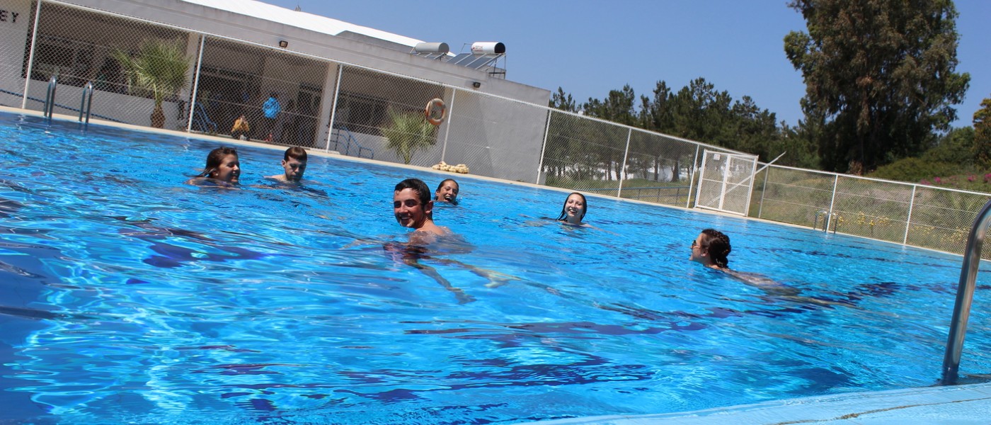 49ͼStudents swimming at the pool at the American School of Tangier